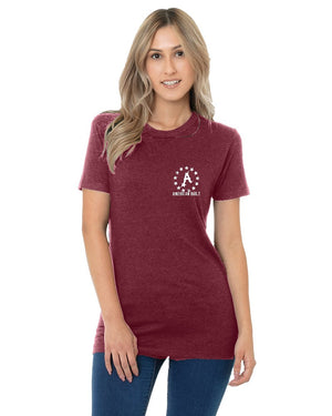 American Built Logo Ladies' T-Shirt | Soft, Comfortable & Made in the USA - American Built USA