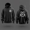 Oversized 2/4 Pullover Hoodie - Black